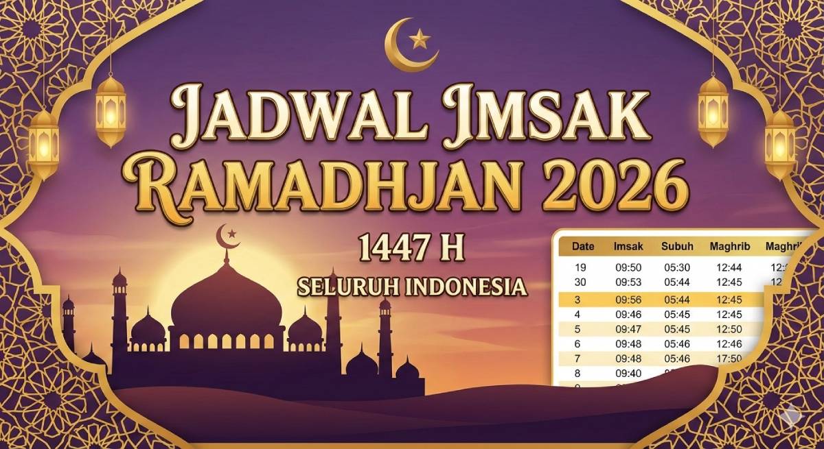 Jadwal Imsakiyah Ramadhan 2026: Cek Waktu Puasa Seluruh Kota!
