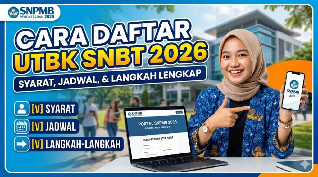 Cara Daftar UTBK SNBT 2026_ Syarat, Jadwal, dan Langkah Lengkap